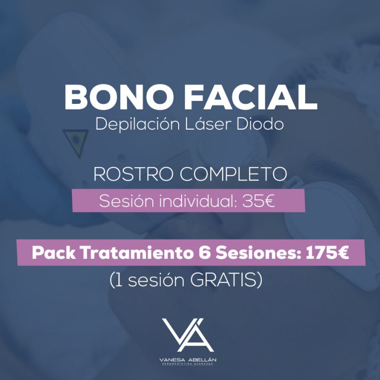 BONO FACIAL VANESA ABELLAN DEPILACION LASER DIODO